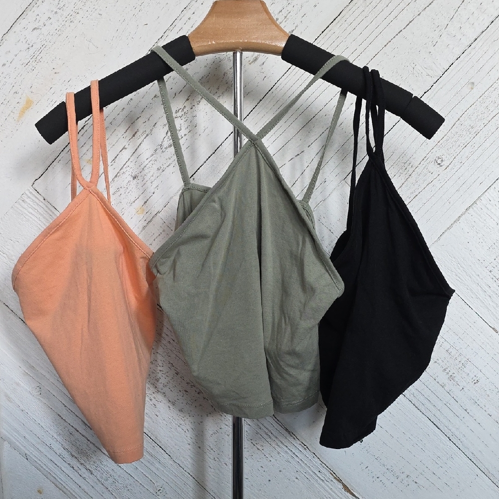 New Look Kids Camisoles - Peach, Olive, Black